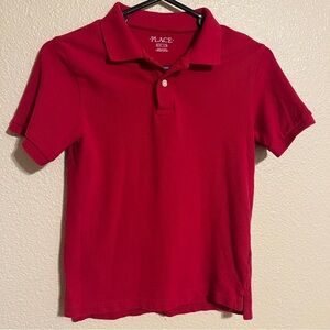The Children’s Place Boys Size 7/8 M Classic Red Polo Shirt
